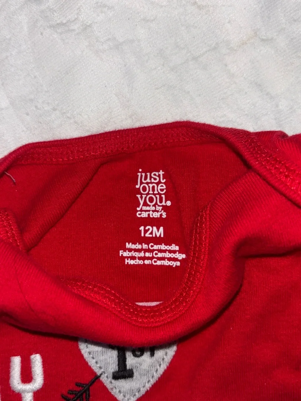 Carters: First Valentines Day Baby Onesie